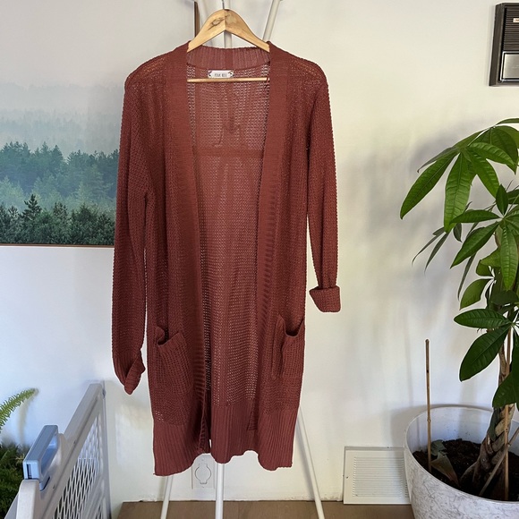 Pink Rose | Sweaters | Pink Rose Long Knit Cardigan | Poshmark